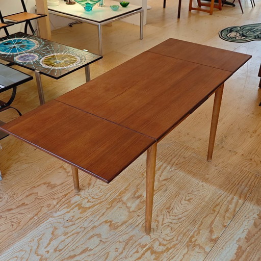 Tavolo da pranzo allungabile in teak vintage