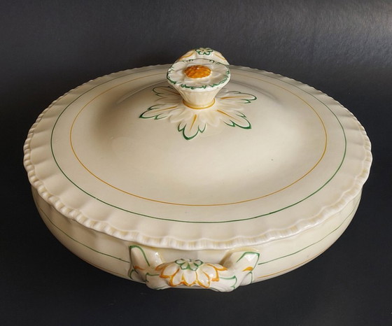 Image 1 of Engelse art-deco terrine met deksel