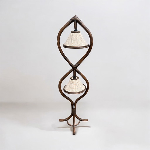 Vintage rattan / manou floor lamp