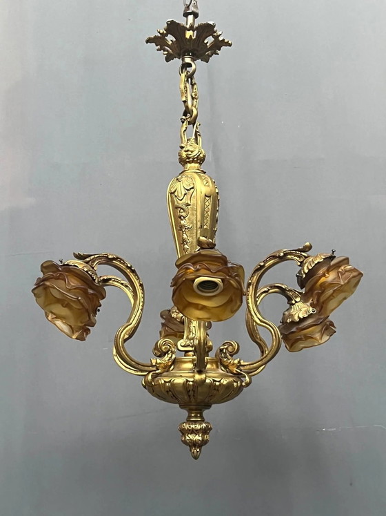Massief bronzen kroonluchter "Mazarin". (photo 6 of 7)
