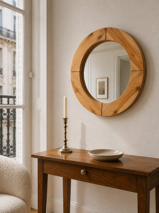 Espejo redondo de madera natural – Glass, Wood (photo 8 of 8)
