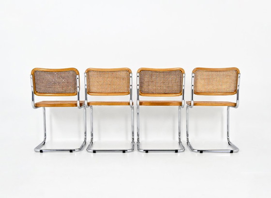 Image 1 of Chaises de salle à manger style B32 de Marcel Breuer, lot de 4