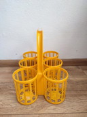 Porte-bouteilles vintage orange et jaune, porte-bouteilles pladti