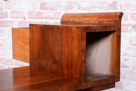 Restored Art Deco Serving Trolley, Walnut, Revived Polish, France, 1920s – Bar carts, Metal, Rubber (photo 8 of 8)