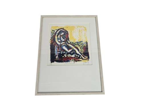 Jits Bakker - Lithograph - 'Male Model' - signed - 1992