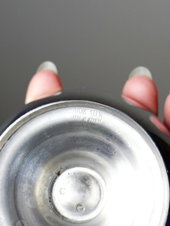 Image 1 of 6 Coupelles à dessert sur pieds en Inox vintages style Bistrot