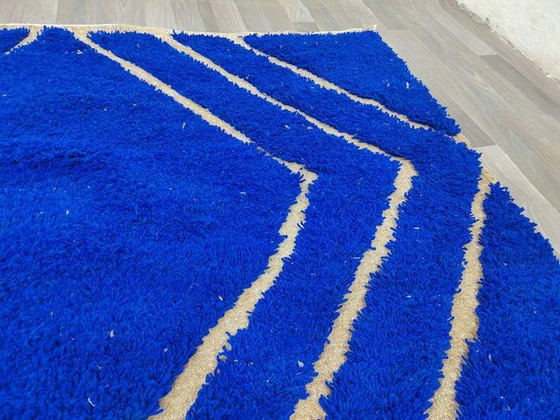 Tappeto blu decorato a mano 250cm x 200cm – Tappeti, Wool, Bohemian (photo 4 of 10)