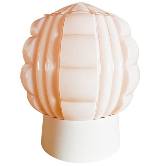 Image 1 of Lampada da soffitto vintage Thabur Art Deco color rosa salmone, anni '30.
