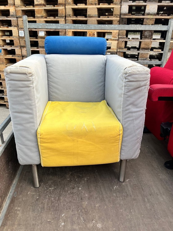 Image 1 of 2x Zanotta Albertina Stefano Casciani armchairs for restoration