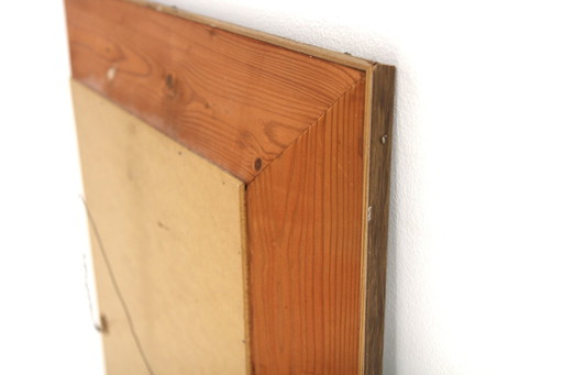 Skandinavischer Spiegel aus Teak und Metall, Schweden, 1960er