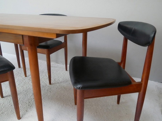 Image 1 of Set Of 4 1970’s Mid Century Dining Chairs By Schreiber