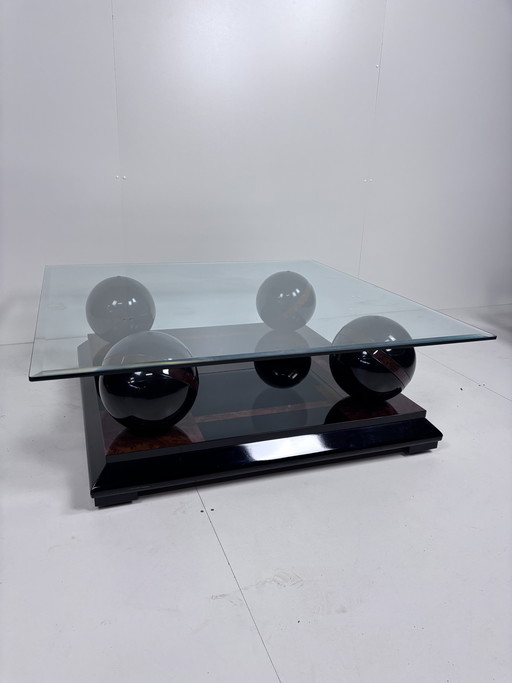 Vintage glass coffee table
