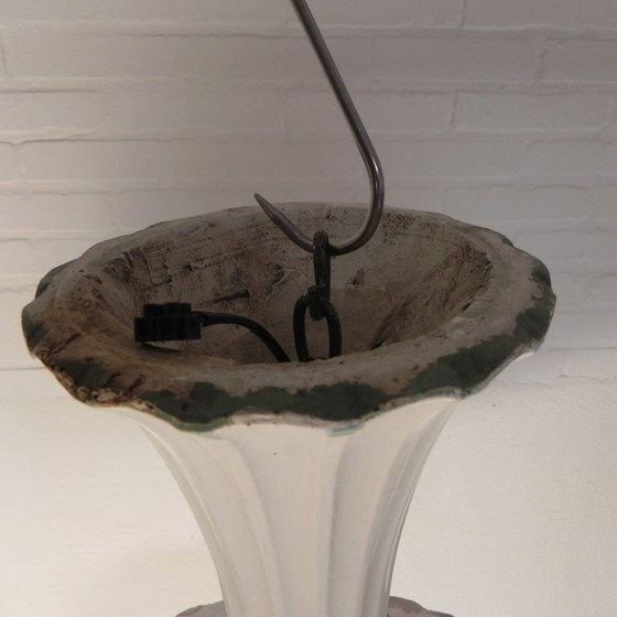 Grande lampada Art Déco in gesso, 70 cm di diametro, inizio XX secolo – Lampade a sospensione, Altro (photo 12 of 14)
