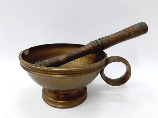 Antique Bronze Mortar and Pestle