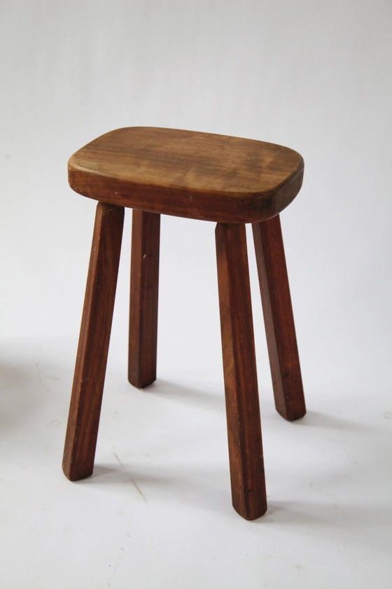 Set von antiken, handgefertigten Hockern, Belgien, 20. Jahrhundert – Atelier Andre Smalle, Wood (photo 5 of 9)