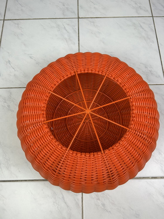Image 1 of pouf vintage IKEA en fibres synthétiques tissées