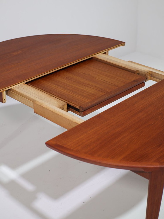 Image 1 of Henry Rosengren Hansen round extendable teak dining table