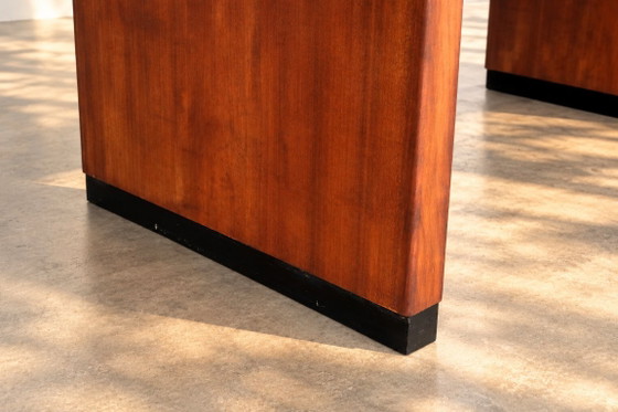 Vintage XL Desk | Clausen & Maerus | Eden | 1960s, Wood, Chrome, Brown (photo 7 of 14)