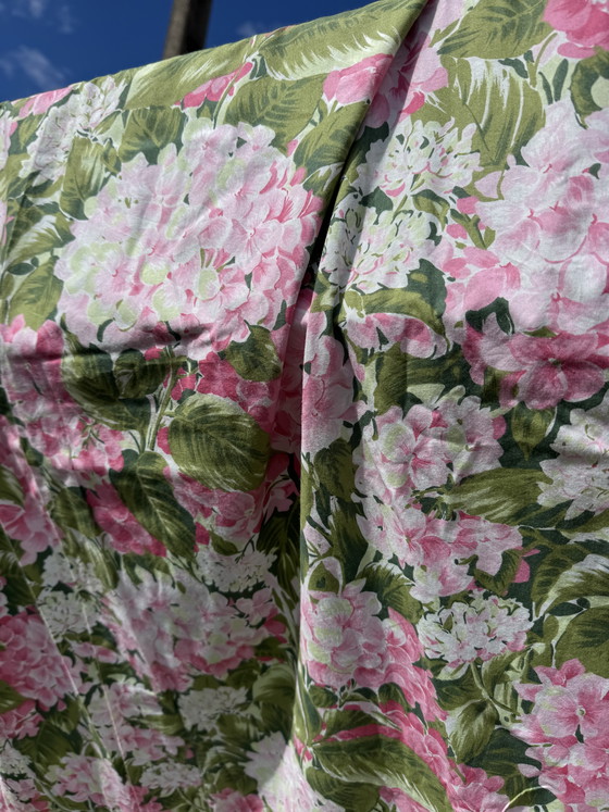 Image 1 of Vintage hydrangea curtain