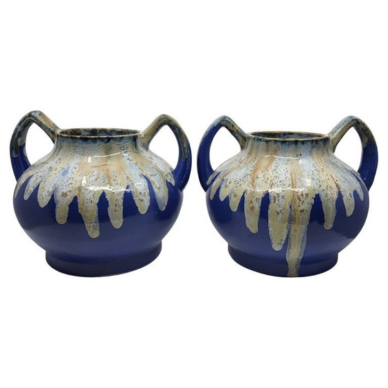 Image 1 of Bleu France 1940 ceramic "Alpho" vases