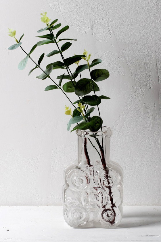 Image 1 of Vintage Walther Glas Vase: MCM Heiner Düsterhaus Art Glass, 1972