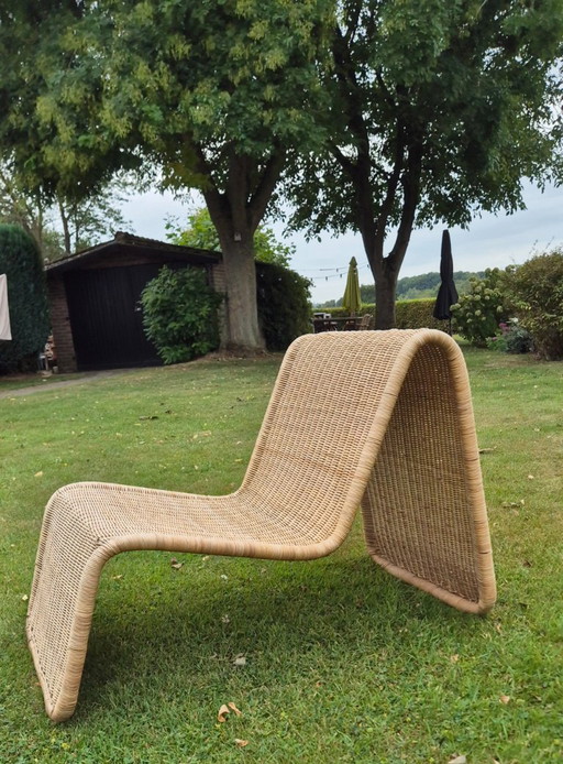 Vintage Hestra Rotan Loungestoel