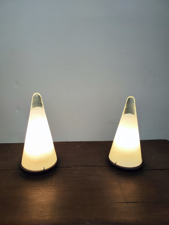 Pair of Gusto Tosso Lamps for Leucos 1977 – Table lamps, Glass, Murano Glass (photo 5 of 5)