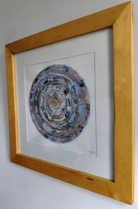 Wunderschönes Diptychon von Ilse Blesing (2002) – Mixed Media in Birkenholzrahmen – Gemälde & Zeichnungen (photo 6 of 10)