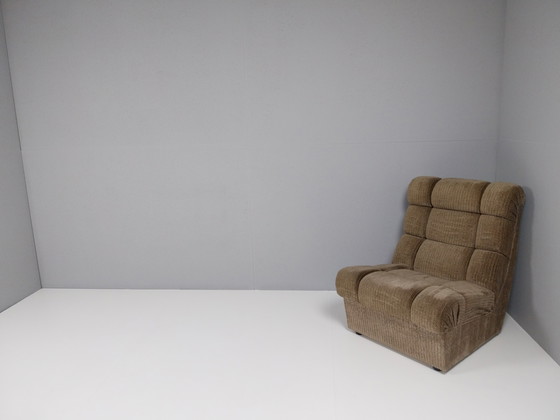 Image 1 of Poltrona vintage in tessuto a coste, anni '70