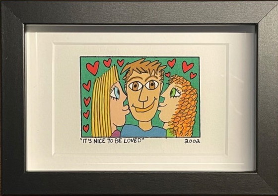 Image 1 of Original-Siebdruck von James Rizzi: "Es ist schön, geliebt zu werden, 2002"