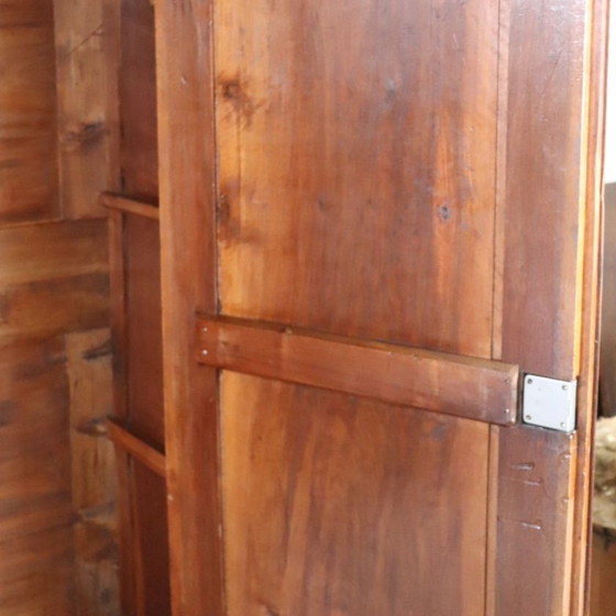Antique Wardrobe in Solid Walnut, Restored, Italy Mid 19th Century – Wood (photo 12 of 21)