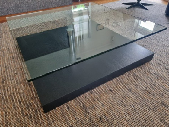 Mooie Moderne Salontafel – Glass, Wood (photo 4 of 5)