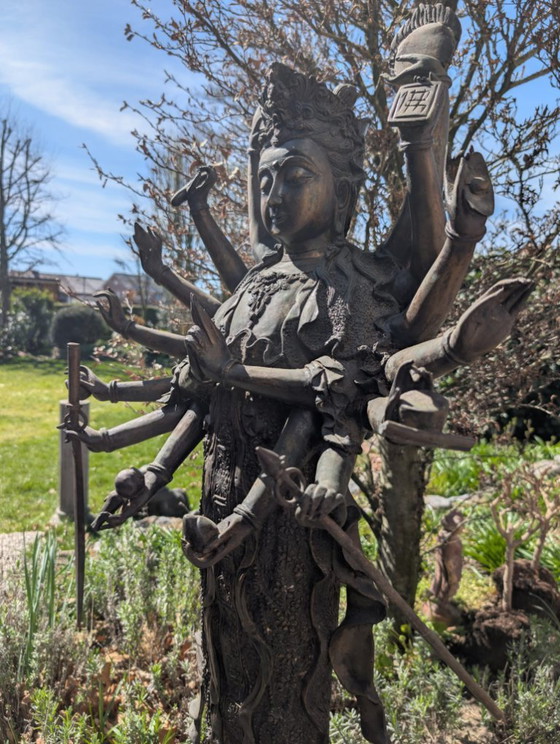 Image 1 of Large Bronze Statue of the Thousand-Armed Guanyin (Avalokiteshvara) – 114 cm