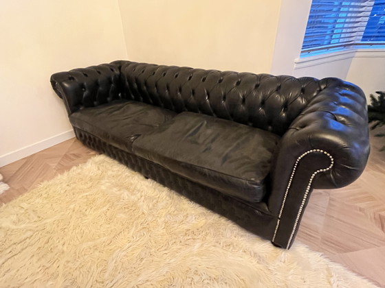 Image 1 of Chesterfield 4Seater Blackpool-Old Vintage Black - Custom Made