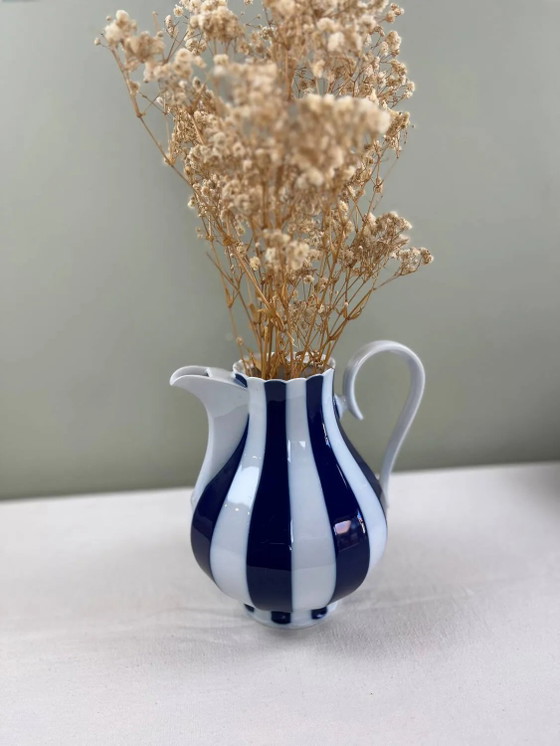 Kobalt gestreifte Karaffe – Gläser & Karaffe, Porcelain, Art Deco (photo 5 of 10)