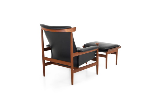 Bwana Lounge Chair and ottoman by Finn Juhl for France & Son, Denmark, 1960s – Armchairs, Leather, Design (photo 3 of 19)