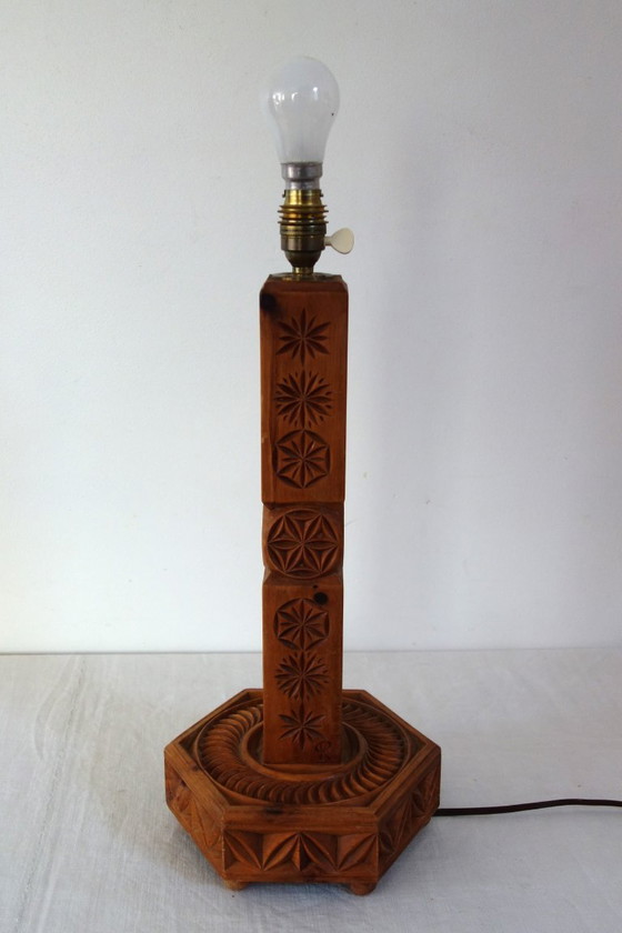 Basi per Lampade in Pino Arte Popolare Alte Alpi Anni '70 – Lampade da tavolo, Wood, Rustic (photo 4 of 14)