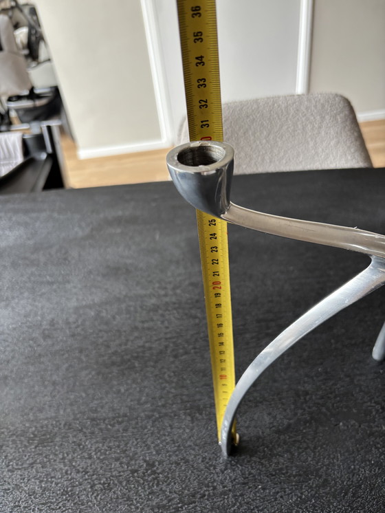 Image 1 of Portacandele in alluminio a forma di ragno vintage con tre piedi