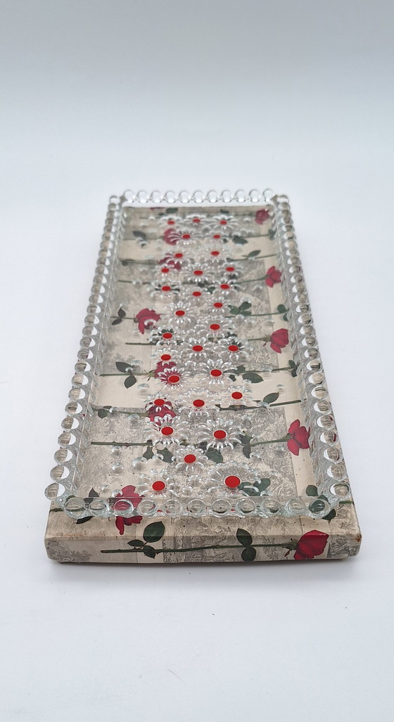 Image 1 of Piatto da torta vintage Walther Kristallglas 'Fabiola' 