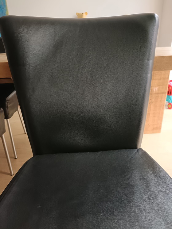 4 chaises de salle à manger en cuir – Metal, Leather (photo 7 of 13)