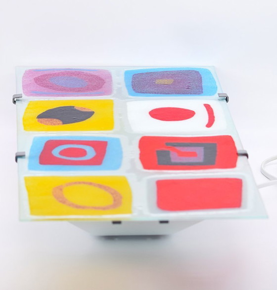Image 1 of Vintage IKEA GYLLEN Wandleuchte - Geometrisches Glas - Julia Treutiger, 1990er Pop Art