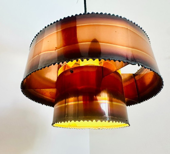 Brutalist Brass Hanging Light by Svend Aage Holm-Sørensen for Holm-Sørensen & Co., Denmark, 1960s (photo 2 of 6)