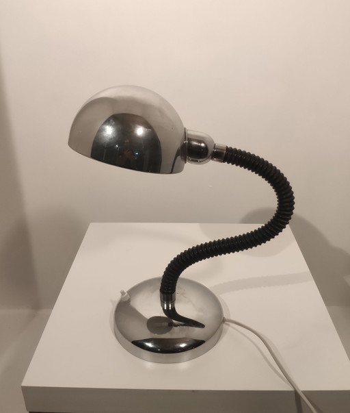 Lampe de table vintage chromée