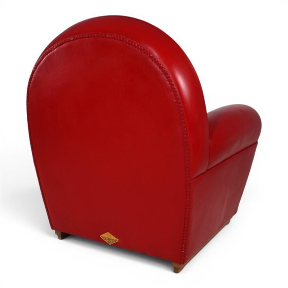 Image 1 of Poltrona Frau Vanity Fair leren fauteuil van Renzo Frau, 1990