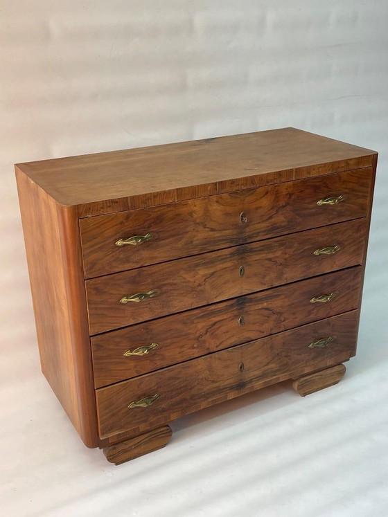 Art Deco ladekast – Ladekasten, Wood, Brass (photo 4 of 8)