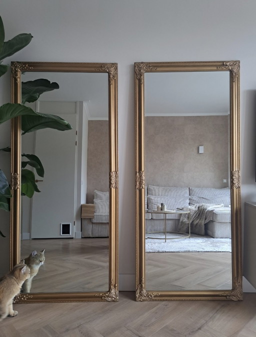 2 grands miroirs Vintage à l'aspect antique