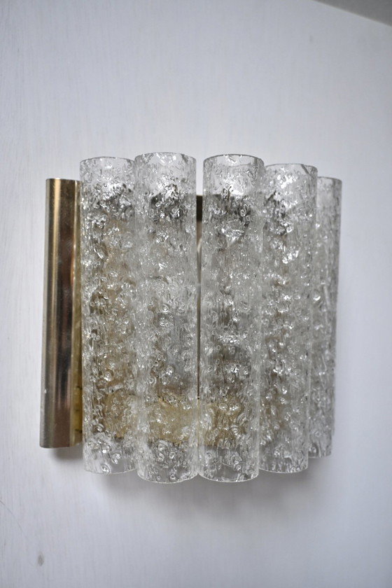 Doria Leuchten Applique vintage Cilindri in vetro ghiaccio testurizzato – Metal, Glass (photo 5 of 15)