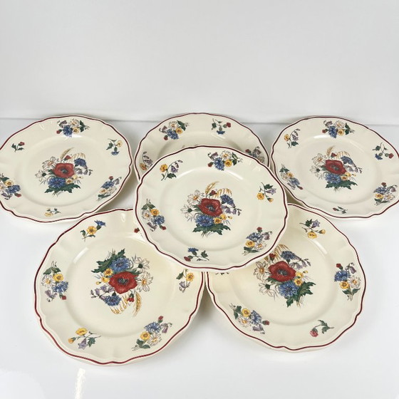 Set of 6 "Agreste" Sarreguemines dinner plates, 20th century – Crockery, Ceramic (photo 6 of 12)