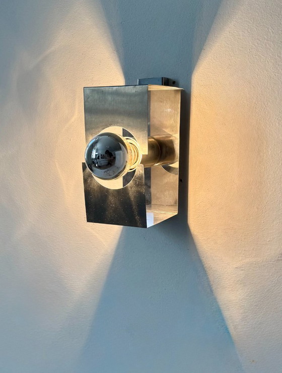 Image 1 of Applique vintage, metallo spazzolato, Francia, 1970