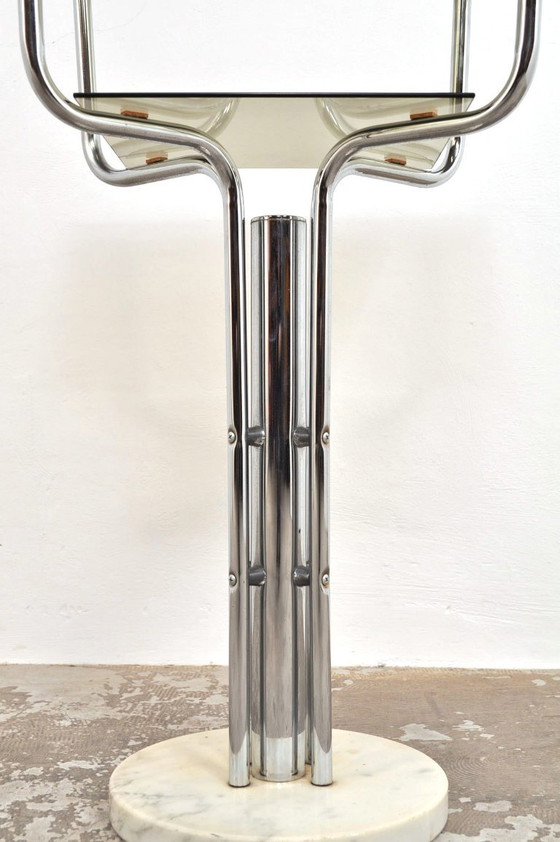 Image 1 of Vintage side table in marmer en glas, 1950s